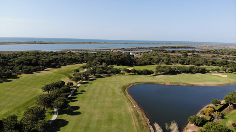 Fairway with water