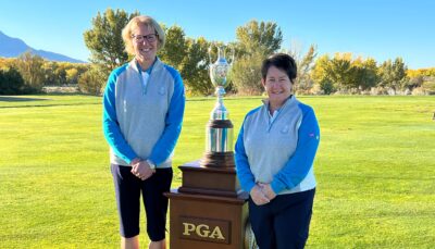 Nicholas and Bennett with solheim cup