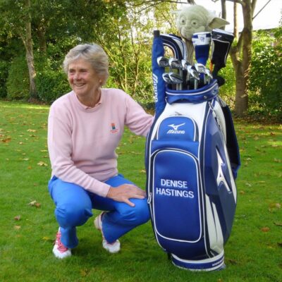 Denise Hastings with golf bag