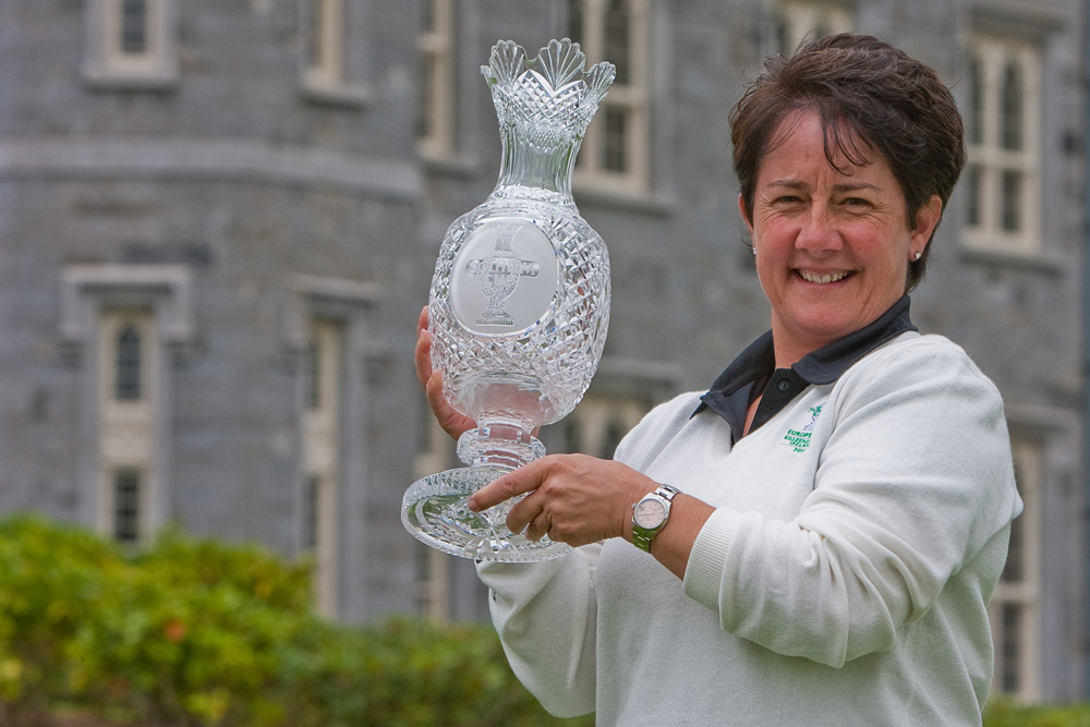 golf professional with solheim cup